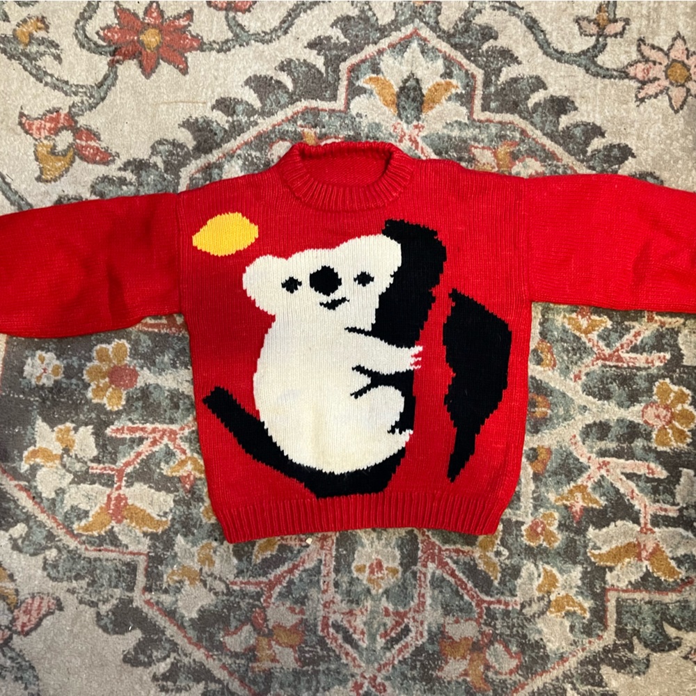 Red koala sweater